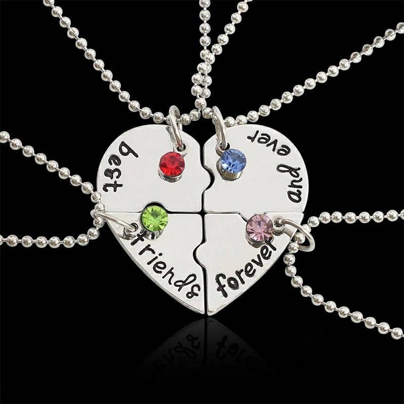 4 Piece Set Men and Women Necklace BFF 