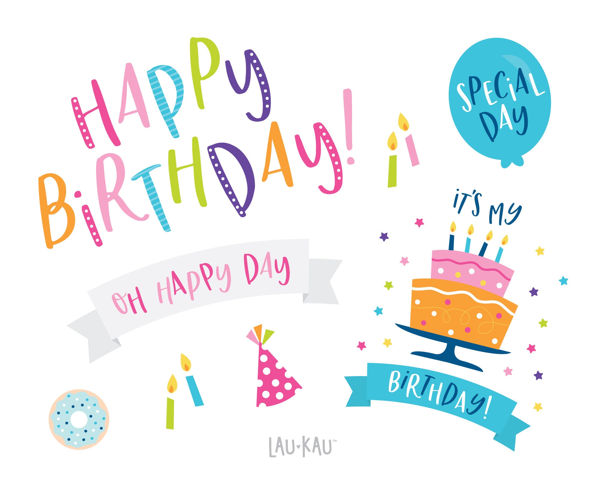 Geburtstag StickerBogen Süße Sticker Süßer StickerBogen Briefpapier Sticker Journal Sticker