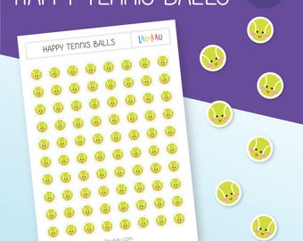 Tennis Ball Stickers | Tennis Ball Sticker Sheet | Tennis Stickers | Tennis Sticker Sheet | Tennis Balls | Tennis | Sports Stickers | Balls