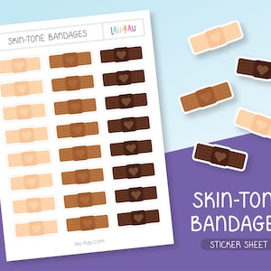 Bandages Sticker Sheet | Bandages Stickers | Bandage Stickers | Bandage Sticker Sheet | Bandages | Band Aid Sticker | Band Aid Stickers