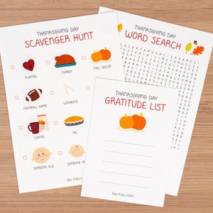 Printable Thanksgiving Activity Kits | Kid's Thanksgiving Kit ...