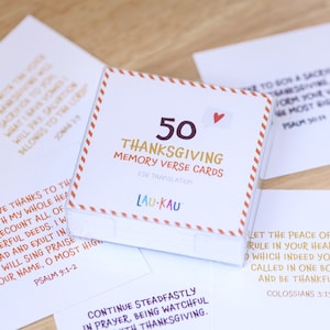 Thanksgiving geheugenverskaarten | Bijbelgeheugenverskaarten | Geheugenverskaarten | Bijbelverskaarten | Schrift-geheugenkaart | Dankbaarheid kaart
