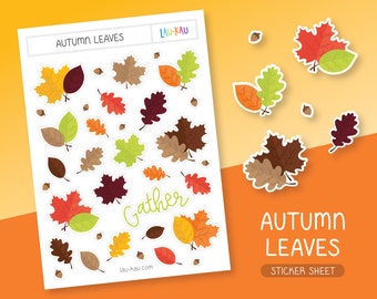 Bladeren Stickervel | Herfststickers | De | van het | van het Stickerblad van de daling De Stickerblad van de herfst | Bladeren Stickers | Herfst bladeren stickers | Herfst | Vallen