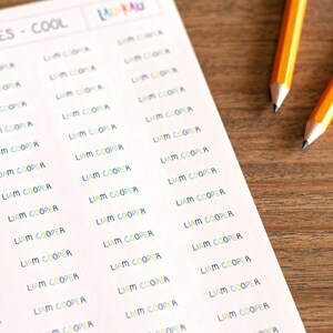 Personalized Cool Color Names Sticker Sheet | Cute Stickers | Custom ...