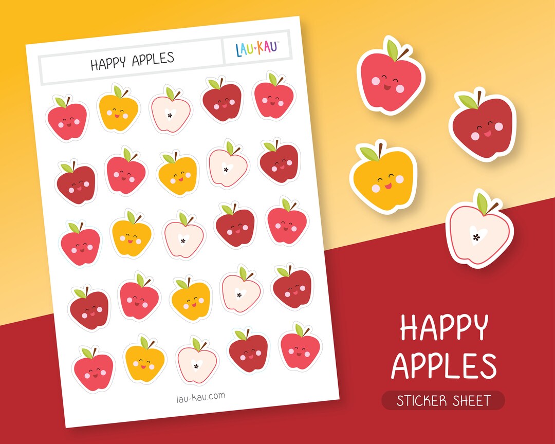 Apples Sticker Sheet | Apple Stickers | Apples Stickers | Fall Stickers ...