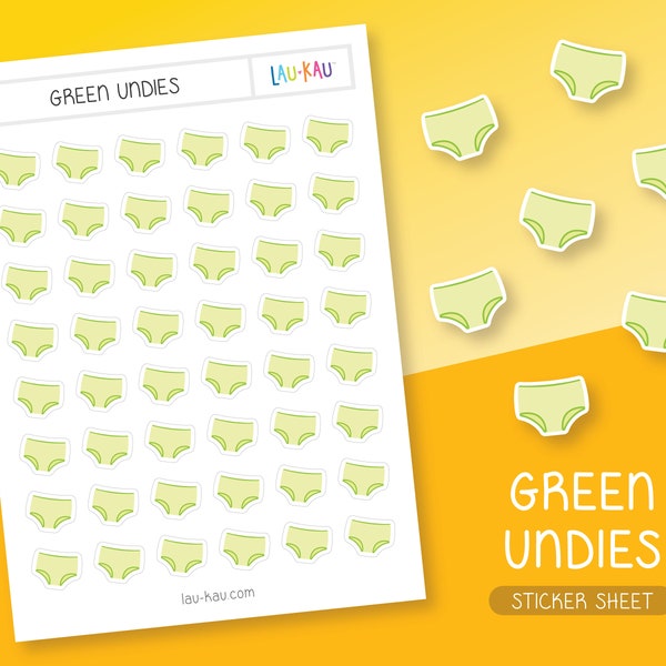 Undies Stickers | Potty Training Sticker Sheet | Potty Training Stickers | Potty Training | Undies | Underwear Stickers | Underwear | Potty