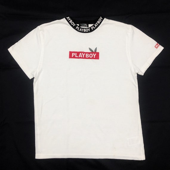 Vintage Playboy Tshirt Medium Playboy Bunny White