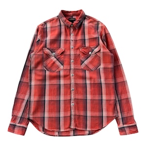 Vintage Japanese Brand Plaid Shadow Checkered Flannel Medium Checked Tartan Grunge Shirt Indie Boho Workers Wool Button Up Size M