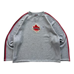 Vintage 90s Brooks Canada Gray Sweatshirt Large Canada States Embroidery Spell Out Logo Crewneck Brooks Canada Pullover Sweater Size L