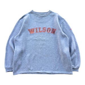 Vintage 90s Wilson Sportswear Gray Sweatshirt Large Wilson Outdoors Sport Jumper Wilson Embroidered Logo Crewneck Wilson Sweater Size L