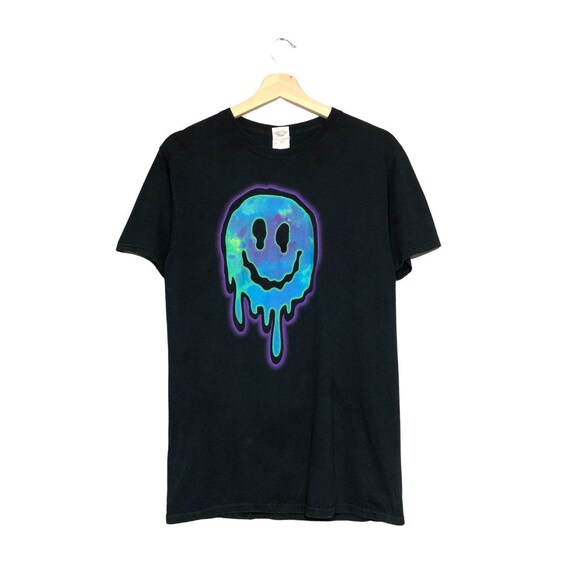 smiley face drip shirt