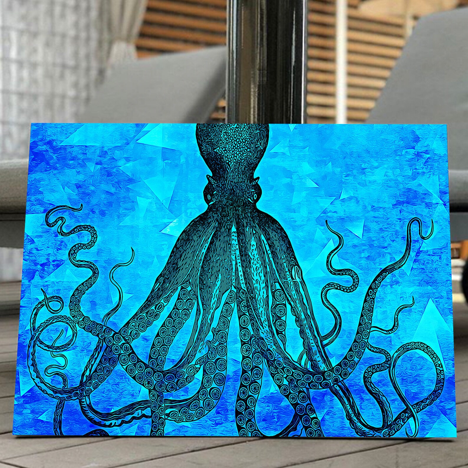 Octopus FRAMED Canvas Set Ocean Majestic Print Wall Art Etsy