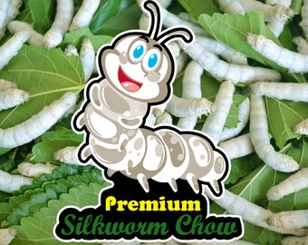 Organic Silkworm Chow - Chow Powder - Powdered Food for Silkworms - Dried Botanicals - Insect Food - Pet Supplies - Pet Lover Gift