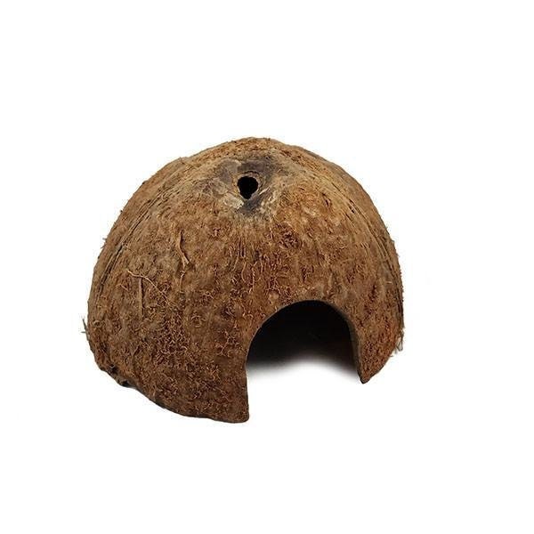 Real Coconut Shell Hides - Coconut Hut - Aquarium Cave - Reptile Enclosure Caves - Pleco Cave - Aquarium Decoration - Reptile Tank Decor