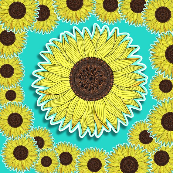 sunflower hydro flask sticker