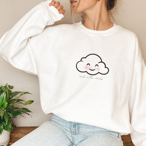 Head In The Clouds Crewneck Sweatshirt, Spacey Sweatshirt, Scatterbrain, Gifts For Her, Stoner, Get High, Stoner Gifts, Clouds, Weather