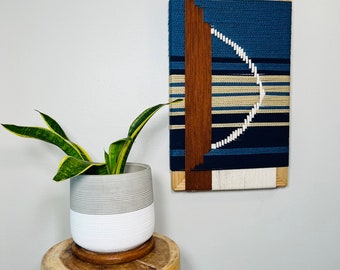 Mid-Century Modern / Minimalist Framed Fiber Wall Art Decor- Bohemian, Scandinavian