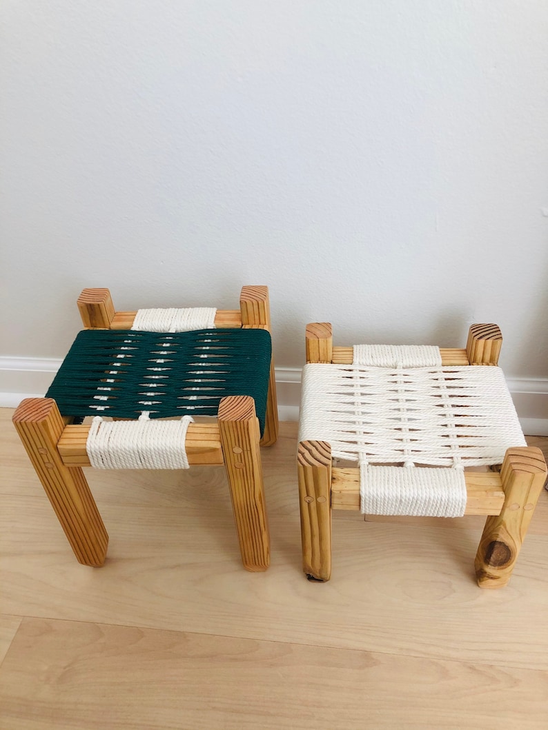 TheWoodandWeaveShop Woven Plant Stand - Thumbnail 2