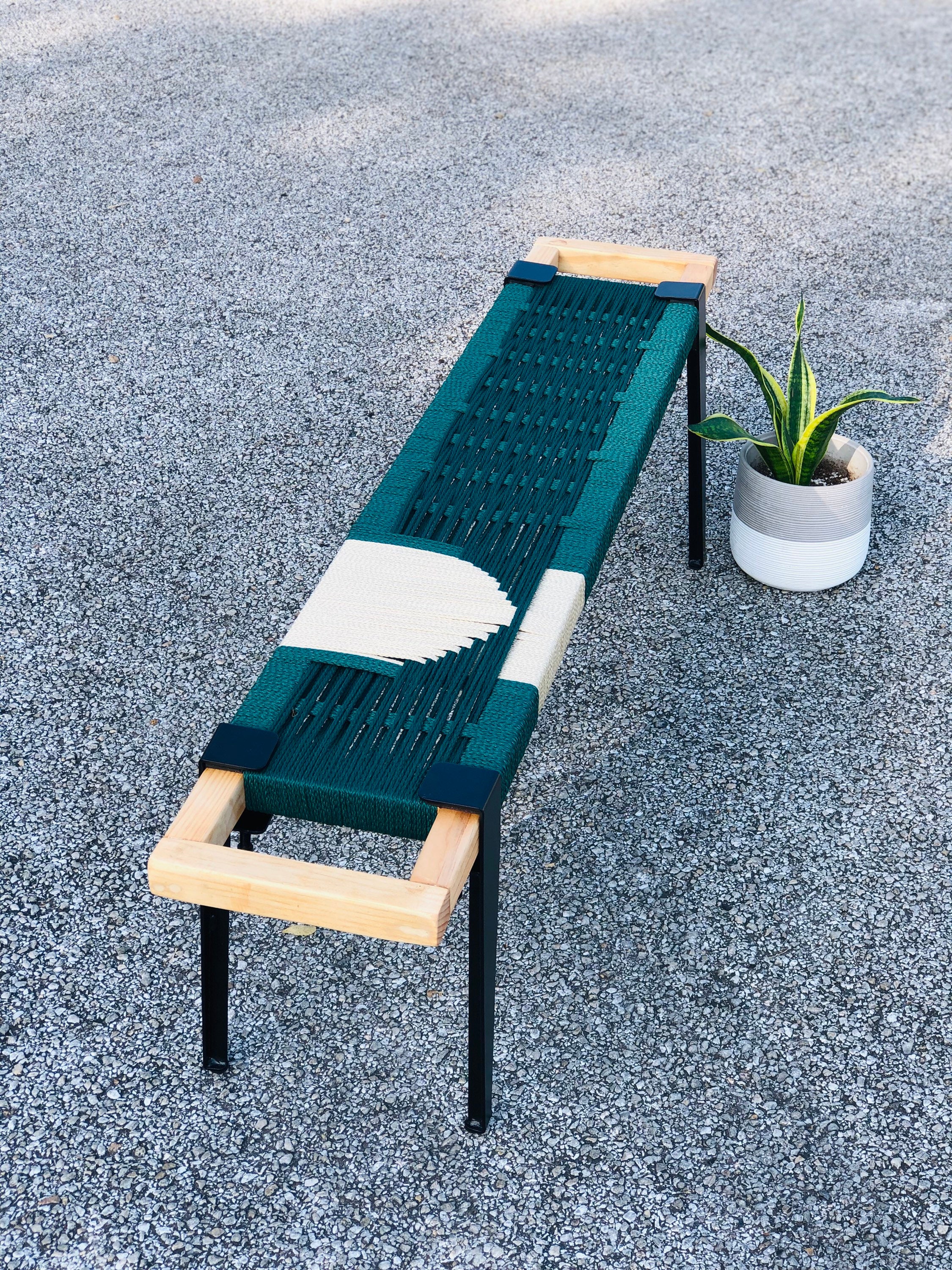 King Size Mid Century Modern Style Bench Banc d'entrée Moderne de Fin Lit Fait à La Main Table Café 