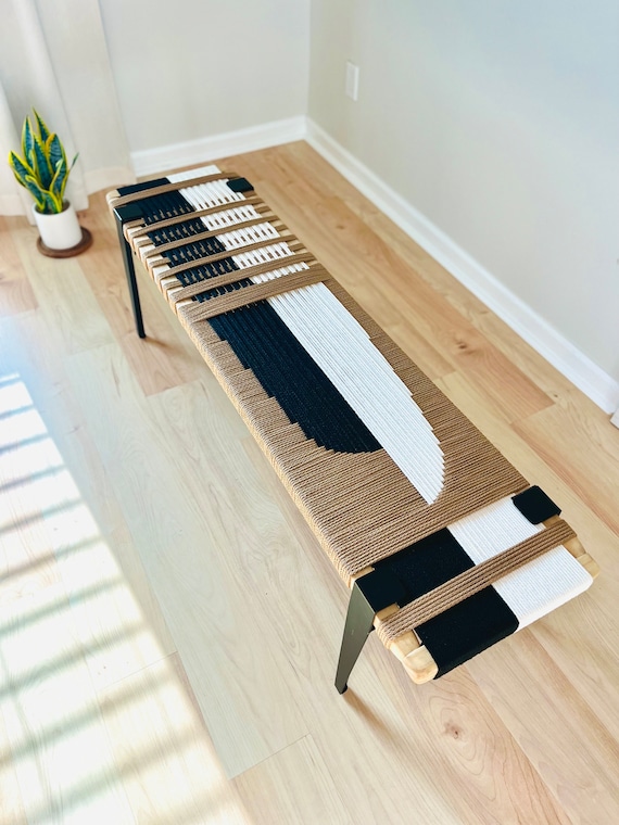 Woven clearance entryway bench