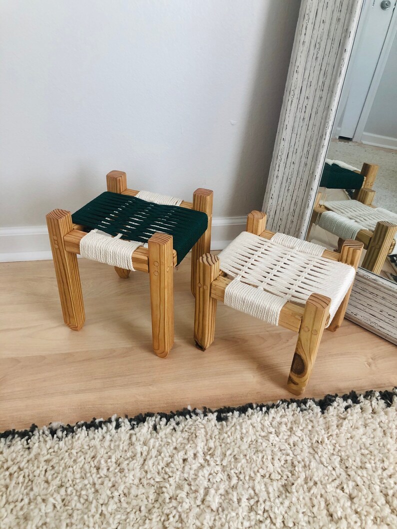 TheWoodandWeaveShop Woven Plant Stand - Thumbnail 4
