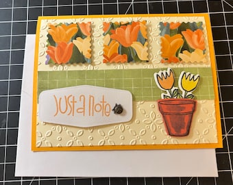 Just a Note Tulip Stampin’ Up Card