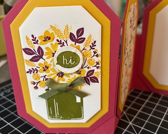 Bottled with Happiness Stampin’ Up Fun Fold Card