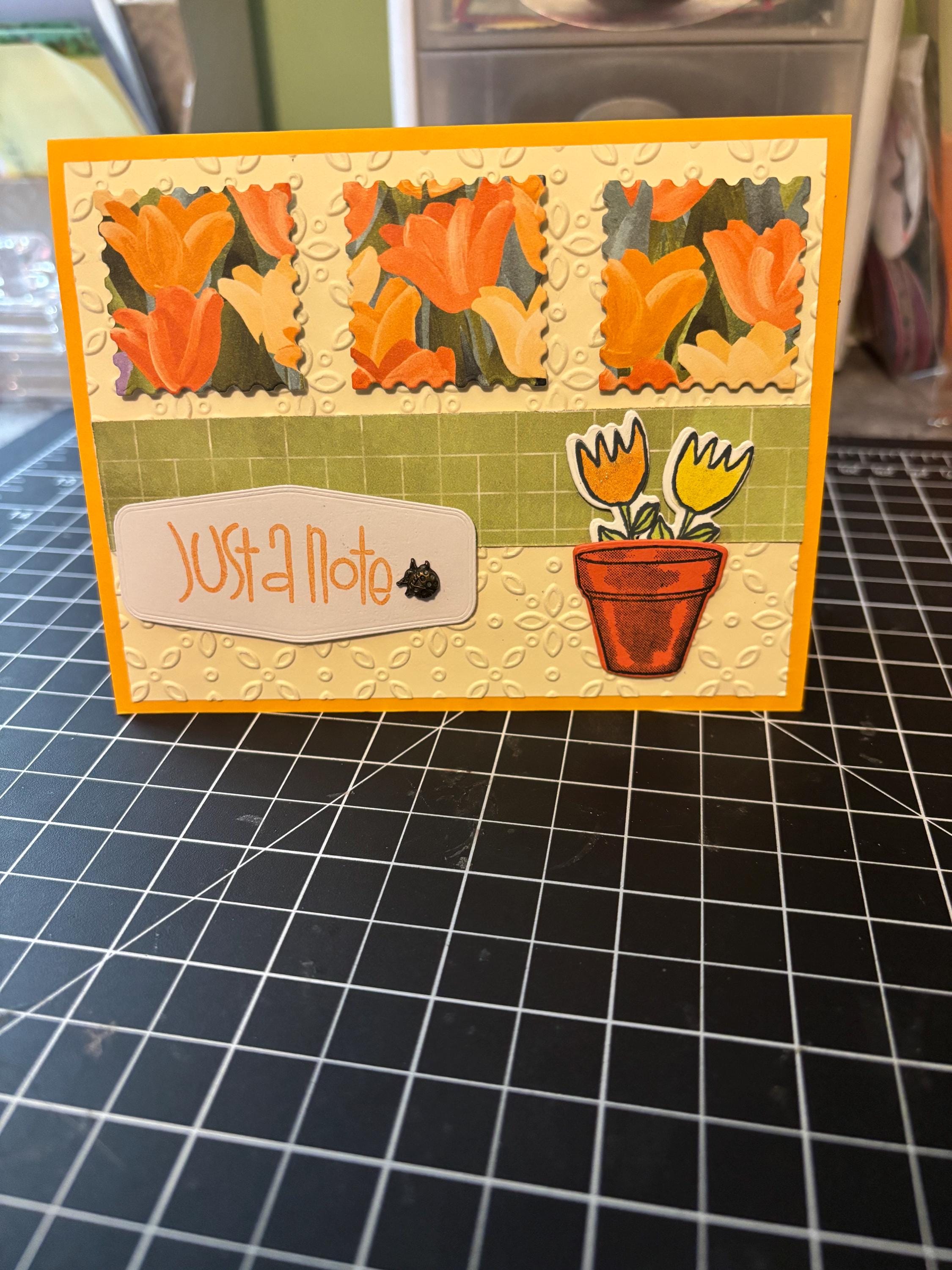 Just a Note Tulip Stampin’ up Card - Etsy