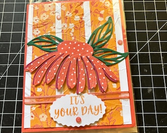 Coneflower Stampin’ Up Birthday card