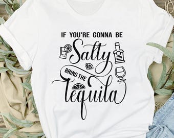 Salty Tequila SVG: Margarita Mom Life Quote (Digital Download)