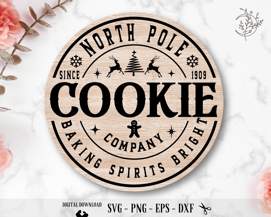 North Pole Cookie Company SVG Gingerbread Christmas Signs - Etsy