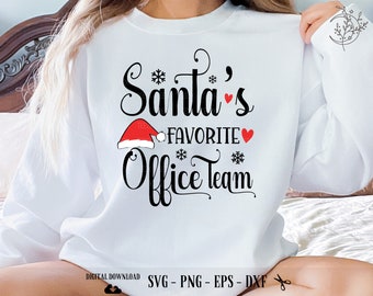 Santa's Favorite Office Team SVG: Christmas Shirt Design (Digital Download)