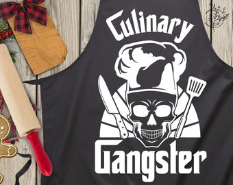 Culinary Gangster SVG: Chef Skull Design (Digital Download)