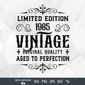 Vintage 1985 40th Birthday SVG Design (Digital Download)