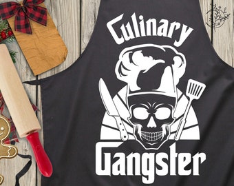 Culinary Gangster SVG: Chef Cooking Design, Cricut Files (Digital Download)