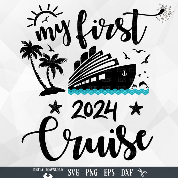 Ma première croisière 2024 SVG, Croisière familiale Svg, Correspondance de voyage de croisière en famille, Voyage en bateau 2024, Vacances en famille 2024, Bateau de croisière, Chemise de croisière Svg