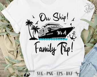 Family Cruise Trip SVG: Nautical Vacation Design (Digital Download)
