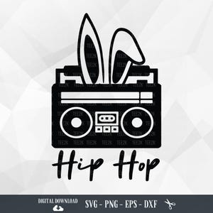 Hip Hop Easter Bunny SVG: Sunglasses Clipart (Digital Download)