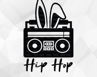 Hip Hop Easter Bunny SVG: Sunglasses Clipart (Digital Download)