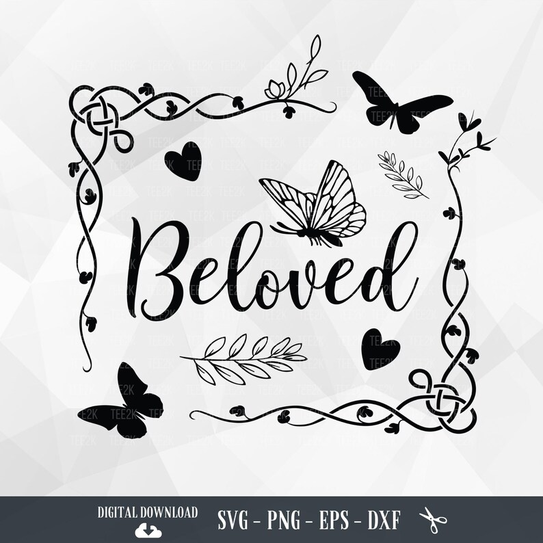 Cursive Beloved Beloved SVG: Christian Grace, Scripture Mom Quote (digital Download) - Etsy