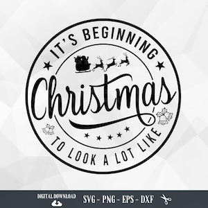 It&#39;s Beginning to Look Like Christmas SVG: Home Decor Cricut Files (Digital Download)