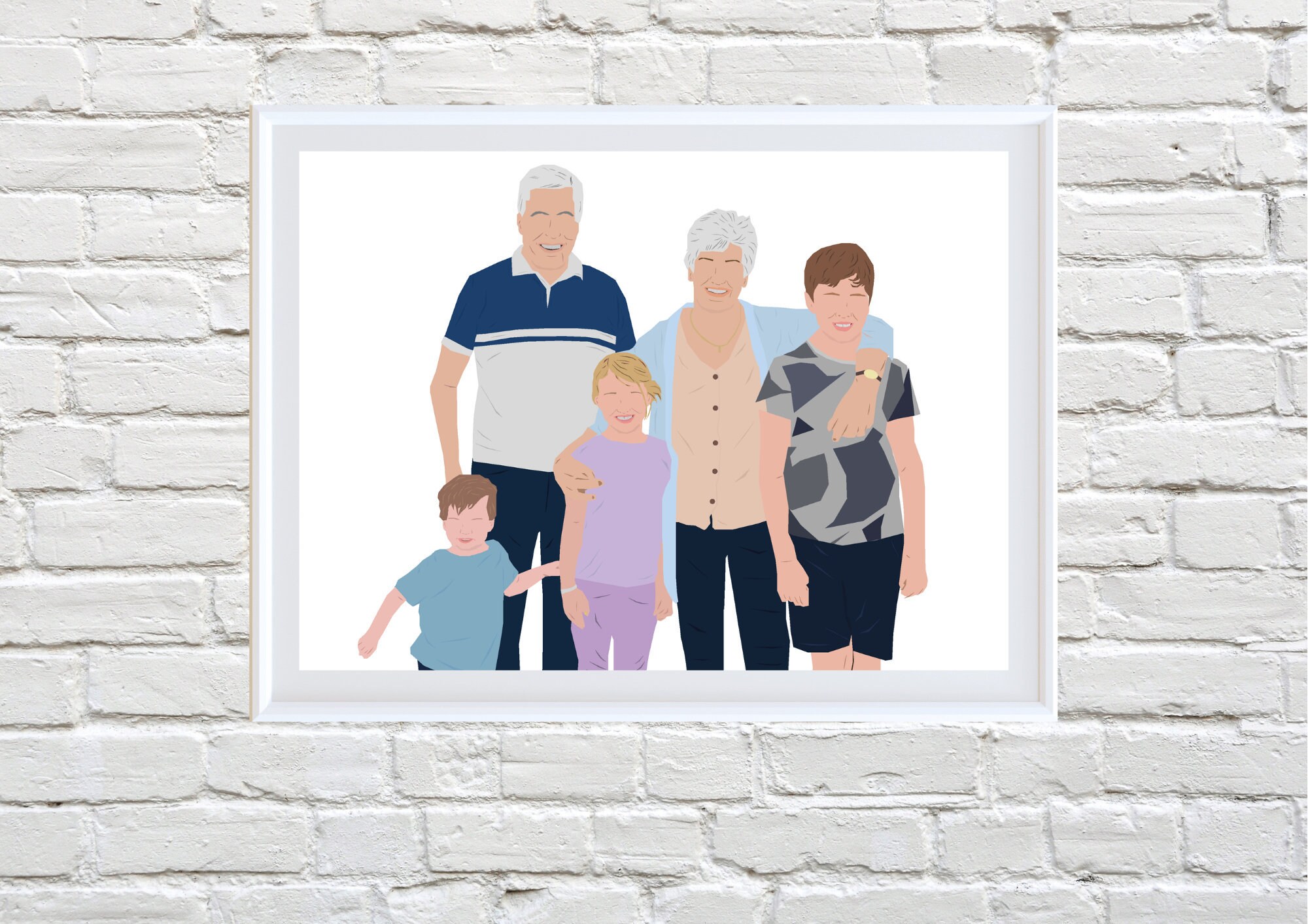 Digital Portrait Family Portrait Art Illustration Picture - Etsy UK