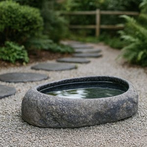 Hand Carved River Stone Bird Bath – 2XL & 3XL Sizes