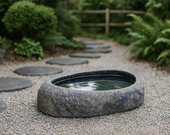 Hand Carved River Stone Bird Bath – 2XL & 3XL Sizes