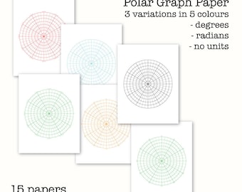 15 polar graph papers circular graph paper digital graph etsy australia