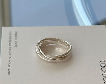 INTERLOCKED Trinity 925 Sterling Silver Ring
