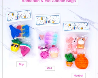 Ramadan or Eid Goodie Bags for boys and girls- a big hit for Ramadan & Eid celebrations, great low price for convenience and toy quality