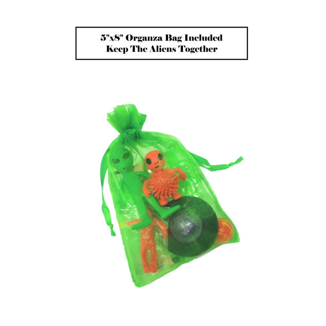 Pre-filled Alien Goodie Bag, UFO Party Favors- Low Cost and Convenient ...