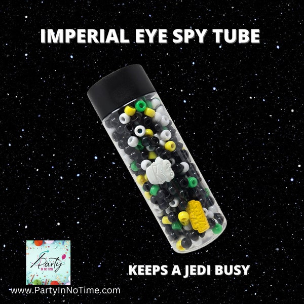 The Imperial I Spy Tube, Star Wars themed party favor, sensory toy, stocking stuffer, road trip activity, fish extender filler