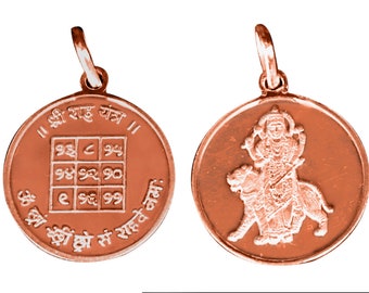 Rahu Graha / Rahu Planet Yantra Pendant in Pure Copper Blessed and Energized Navgraha Planetary Locket